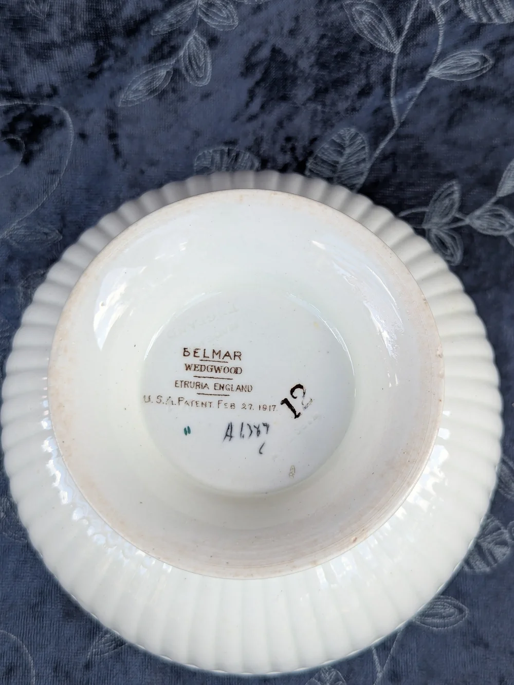 Vintage Wedgwood Belmar Sugar Bowl Floral Garland Footed 4.5 Inch Cottagecore